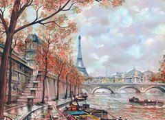 Фотообои Париж в пастельных тонах Артикул 30834