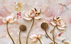 3D Фотообои Глянец и цветы Артикул 51399