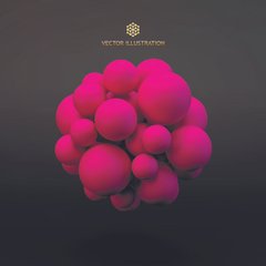 3D Фотообои Розовые шары Артикул 20855