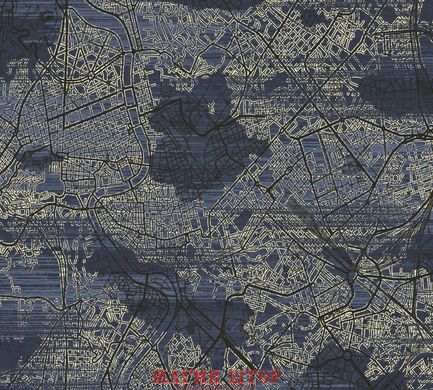Фотообои Серая карта города Артикул 47779