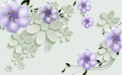 Фотообои Нежные цветы на белом Артикул dec-701