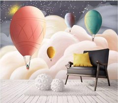 Фотообои Воздушные шары в облаках Артикул dec-1372