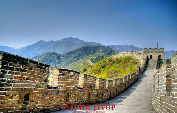 Фотообои Великая Китайская стена и зеленый лес Артикул 1276