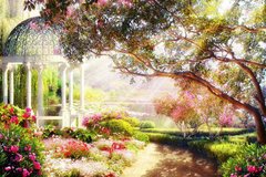 Фотообои Чудесный цветочный сад Артикул 32066