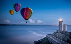 Фотообои Воздушные шары и маяк Артикул nfi_02075