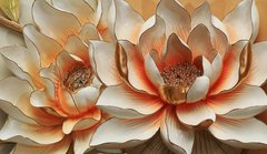 3D Фотообои Крупные цветы Артикул 60668