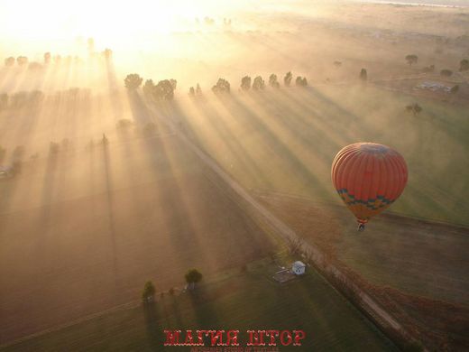 Фотообои Воздушный шар над полями Артикул nfi_02114