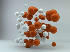3D Фотообои Белые и оранжевые шары Артикул 10793