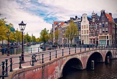 Фотообои Мост через канал в Амстердаме Артикул 6840