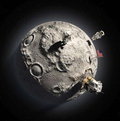 Фотообои Космонавты на Луне Артикул 3267