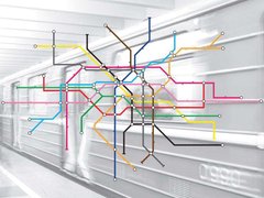 Фотообои Разноцветная схема метро Артикул 18296