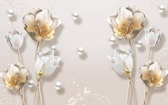 3D Фотообои Бронзовые тюльпаны Артикул 39915