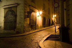 Фотообои Улица ночью в Праге Артикул 3388