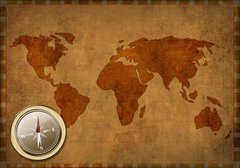 Фотообои Древняя карта мира Артикул 0299