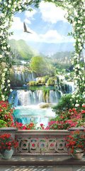 Фотообои Водопад в цветах Артикул 31887