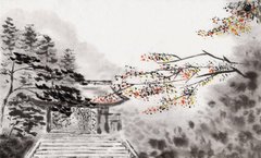 Фотообои Иллюстрация японский сад Артикул 36810