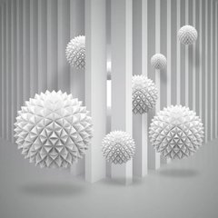 3D Фотообои Белые колоны Артикул 46247