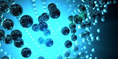 3D Фотообои Металлические шары в голубом сиянии Артикул 22483