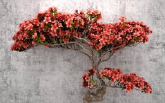 Фотообои Красные цветы на дереве Артикул 62741