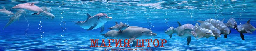 Фотообои Стая дельфинов Артикул 40021