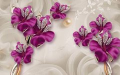 3D Фотообои Фиолетовые лилии Артикул 34995_3