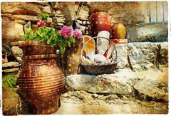Фотообои Старинная ваза с цветами Артикул 2513
