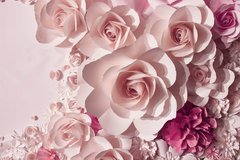 3D Фотообои Бумажные розы Артикул 27953_1