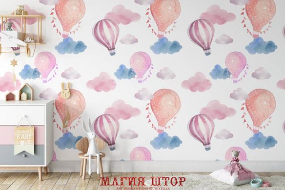 Фотообои Розовые воздушные шары Артикул shut_3820_1