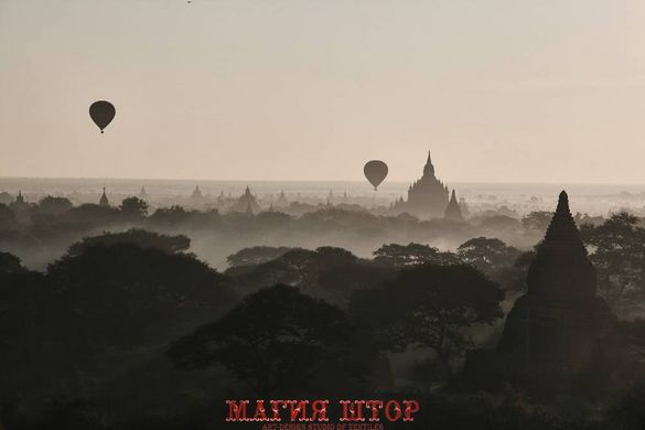 Фотообои Воздушные шары в тумане Артикул nfi_02062