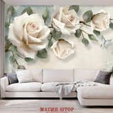 3D Фотообои Большие розы Артикул dec_2074