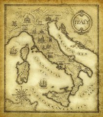 Фотообои Карта Италии Артикул 3654