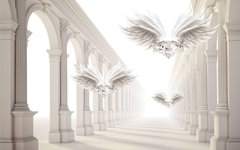 3D Фотообои Бриллианты с крыльями Артикул 37310