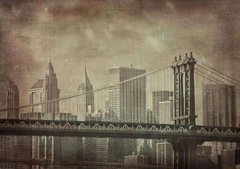 Фотообои Бруклинский мост в стиле винтаж Артикул 0301