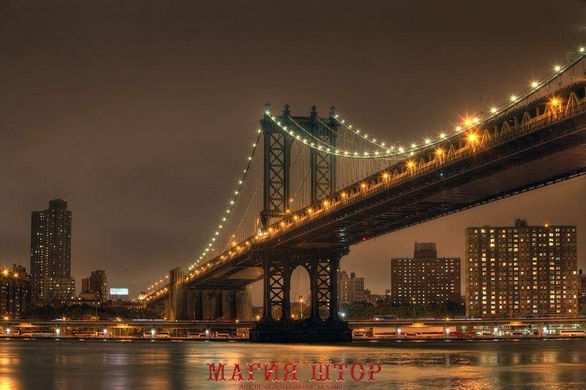 Фотообои Бруклинский мост ночью Артикул 14440