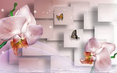 3D Фотообои Две орхидеи Артикул 37010_2