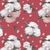 Портьеры з цветочным принтом на якісній основі., Червоний, 290 см, Блэкаут