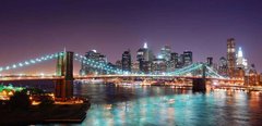 Фотообои Бруклинский мост на фоне ночного города Артикул 2255