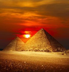 Фотообои Красный закат в Египте Артикул 3546