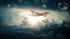 Фотообои Самолет над облаками Артикул nfi_02670