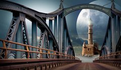 Фотообои Большой мост и маяк Артикул nfi_02292