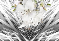 3D Фотообои Букет белых лилий Артикул 36413