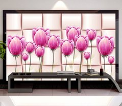 3D Фотообои Розовые тюльпаны Артикул dec_9120