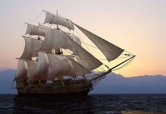Фотообои Корабль на закате Артикул 12853