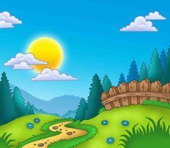 Фотообои Солнце за облаками Артикул 8927