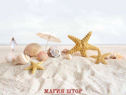 Фотообои Ракушки и морские звезды на песке Артикул 0557