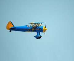 Фотообои Голубой с желтым самолет Артикул nfi_02675