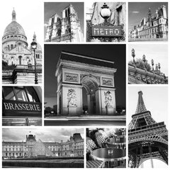 Фотообои Коллаж достопримечательностей Парижа Артикул 20446