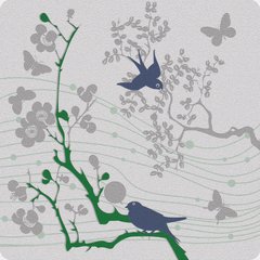 Фотообои птицы на цветущем дереве Артикул 18_2