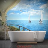 3D Фотообои Вид с балкона на море Артикул dec_17157