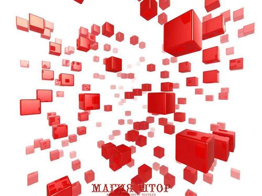 3D Фотообои Красные кубы Артикул 15690